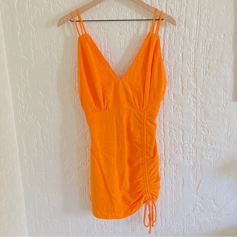 Vici Bright Orange Mini Dress Size Small - Picture 6 of 10